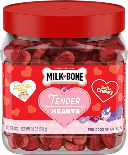 Milk-Bone Limited Edition Valentine's Tender Hearts Soft & Chewy Dog Treats, 18 Ounce