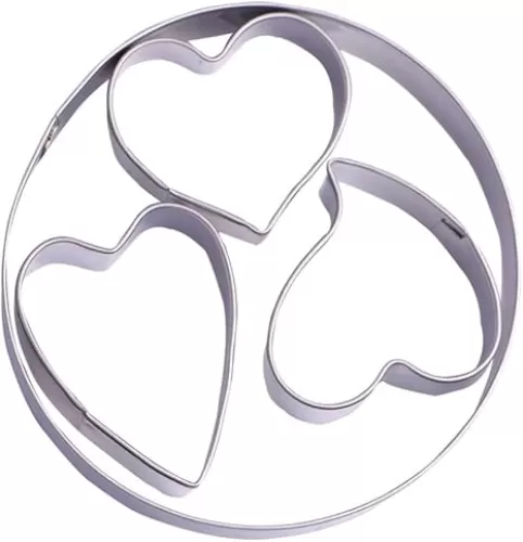 Mini Heart Cookie Cutter Set - 4 Piece - Stainless Steel