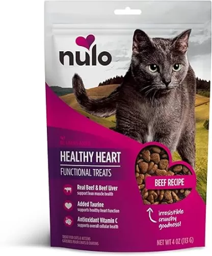 Nulo Healthy Heart Functional Treats Grain-Free with Added Taurine Beef Recipe for Cats & Kittens