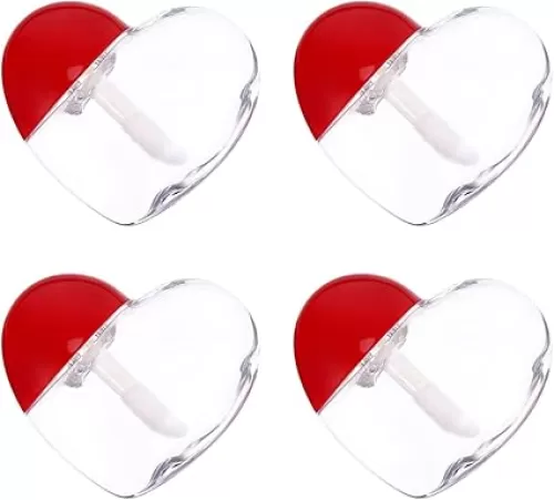 SaditY Lip Sample Bottles Lip Gloss Vials 20Pcs Empty Lip Gloss Tube Refillable Lip Balm Tube Bottles Heart Shape Lip Gloss Bottles with Brush Tip for Women Girl Lip Oil Samples Vials