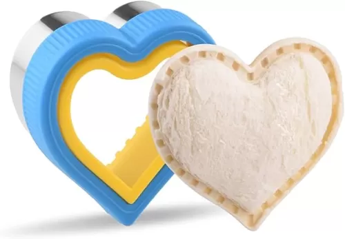 Sandwich Cutter - 6 Piece Set - Heart, Square, Star, Dinosaur, Round, Mouse Shapes - DIY Lunch Punch for Kids