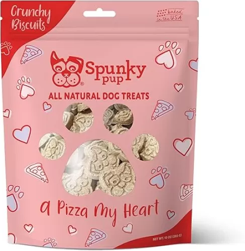Spunky pup A Pizza My Heart, Crunchy Biscuit Treats, 10 oz