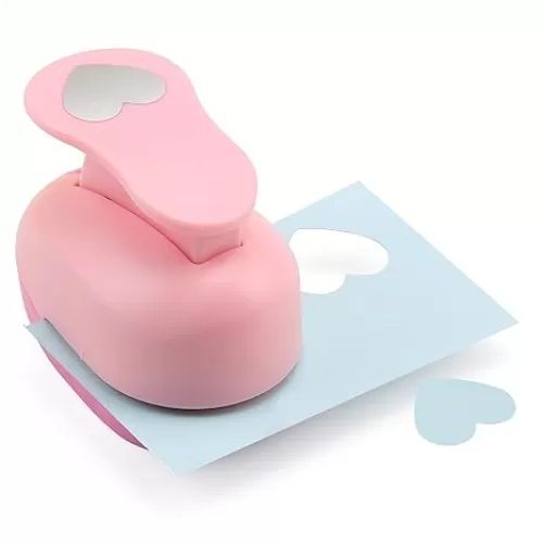 1 Inch Heart Punch, Heart Shaped Hole Punch for Weddings, Scrapbooking, Card Making, Junk Journaling and Homemade Confetti