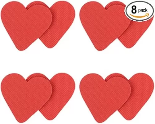 Anti Slip Shoe Stickers 4 Pairs Anti Slip Shoe Pads Non Skid Heart Shape Stickers High Heel Shoe Sole Protector Adhesive Sole Protector Grips for Women Girls Red High Heel Protector