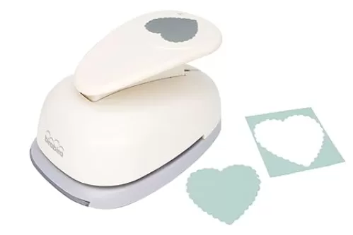 Bira 3 inch Scalloped Heart Lever Action Craft Punch, Valentines Day Punch, for Paper Crafting Scrapbooking Cards Arts DIY Project
