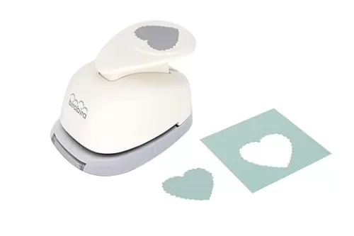 Bira Craft 1 inch Scalloped Heart Lever Action Craft Punch, Valentine’s Day Punch, for Paper Crafting Scrapbooking