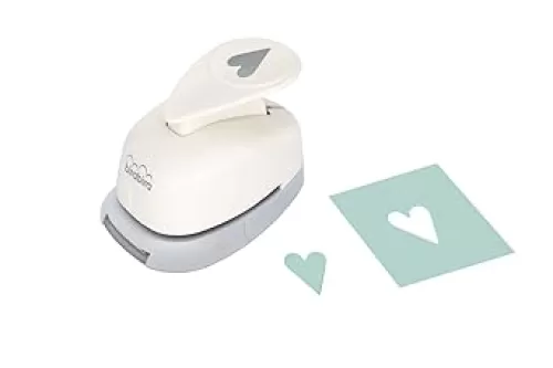 Bira Craft 5/8 inch Folk Heart 4 Shape Lever Action Craft Punch, Valentine’s Day Punch, for Paper Crafting Scrapbooking