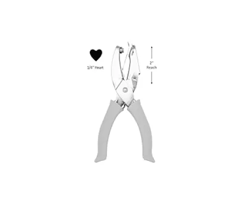 Bira Craft Extra Length 2 inch Reach Hand Punch Craft Punch, Valentine’s Day Punch, for Paper Crafting Scrapbooking (1/4" Heart)