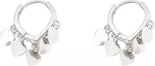 Dainty Huggie Heart Small Gold Hoop Earrings for Women Teen Lily of the Valley Earrings Flower Dangle Cute Trendy Aesthetic