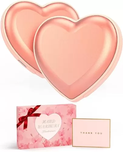 Hand Warmers Rechargeable - 2PCS Cute Heart-Shaped 5200mAh Electric Hand Warme