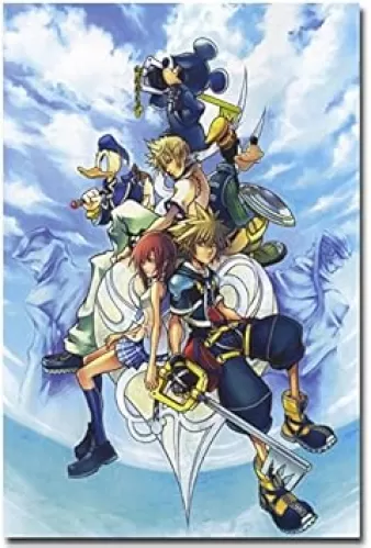 Lawrence Painting Kingdom Hearts Game Art Canvas Poster Print Home Wall Decoration Kairi Sora 4