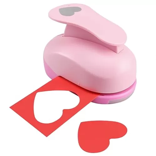 LOONENG 3 Inch Heart Punch - 75mm Heart Lever Action Craft Punch for Paper Crafts, Weddings, Cardstock, Gift Wrapping, Greeting Cards and Scrapbooks