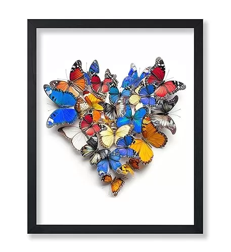 Monem Art Butterfly Heart Poster - Butterflies Print - Heart Art - Love Art - Valentine