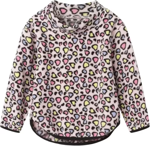Mud Kingdom Little Boys Girls Polar Fleece Pullover Sweatshirts Lightweight Mock Neck Long Sleeve Warm Casual Winter