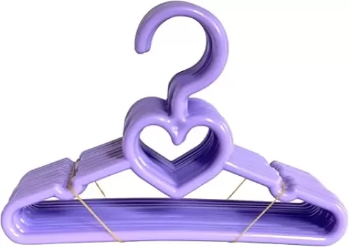 My Brittany's 5.5 Inch Wide Lavender Heart Hangers for 14 Inch Doll Clothes- Doll Clothes Hangers