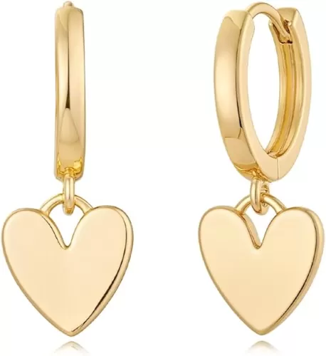 MYEARS Women Earrings Gold Huggie Hoop Dangle Drop 14K Gold Plated Small Simple Hypoallergenic Everyday Jewelry