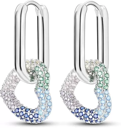 Parmuz 925 Sterling Silver Dangle Drop Hoop Earring for woman Boho vintage Feather Dangling Earring set purple Dream Catcher Simple Small Huggie earring Jewelry Gift