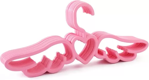 Plastic Clothes Hanger Heart Hangers Space Saving Cute Hangers for Outside Clothes Closet for Shirt Suit Coat 10PCS (White)
