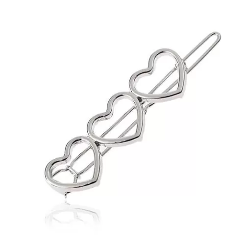 Silver Hollow Love Heart Hairpin Alloy Barrettes Hair Clips Hair Bangs Clip Hair Accessories For Woman Girls Clips and Barrettes