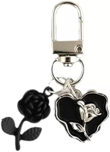Stylish Backpack Charm Heart Shaped Rose Key Holder Unisex Bag Ornament Rose Key Ornament Key Pendant for Any Occasion