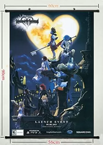 U Like Kingdom Hearts Anime Silk Fabric Scroll Poster Wall Scroll - Kh 129