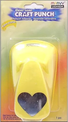 Uchida LV-EJCP01 Clever Lever Extra Jumbo Craft Punch, Heart