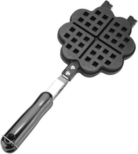 Waffle Baking Tool, Heart Shaped Waffle Kitchen Waffle Maker Gas Non-Stick Waffle Maker Pan Mold Mold Plate Mold Baking Tool Plate