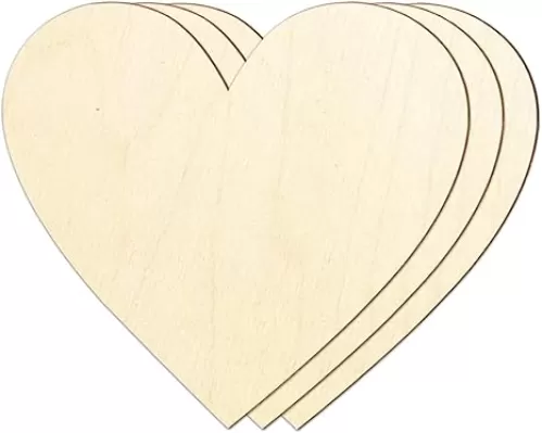 14 Inch Wooden Hearts for Crafts, 3 Pack Large Heart Shaped Blank Wood Slices for Ornaments Valentine's Wood Hearts Cutouts for Door Hanger, Wedding, Christmas