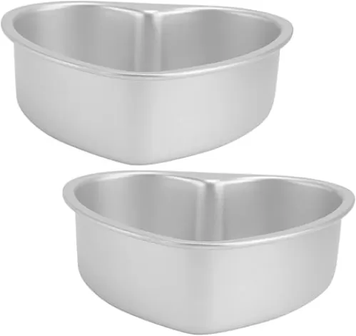 2pcs Heart Cake Molds for Baking Heart-shaped Cake Pans with Removable Bottom for Cakes and Daily Baking Needs