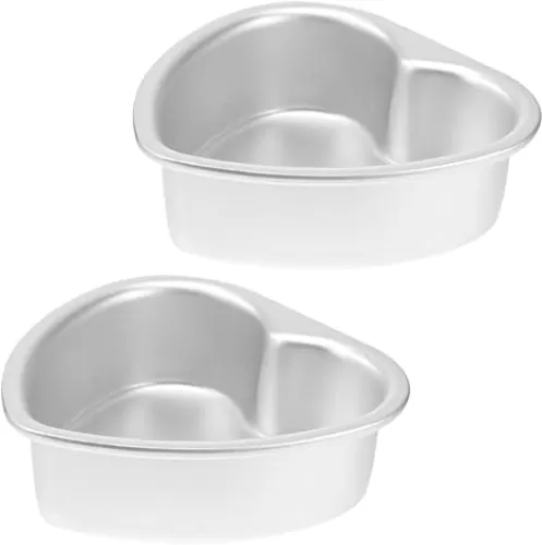 2Pcs Heart Cake Pans Set Metal Baking Molds for Baking Heart Cakes for Valentine Day Weddings and Special Occasions