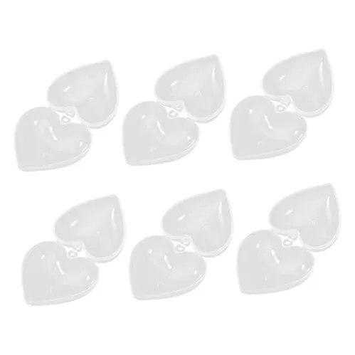 6Pcs Heart Shape Pacifier Cases Compact Pacifier Storage Boxes for Durable Safe Material for Parents