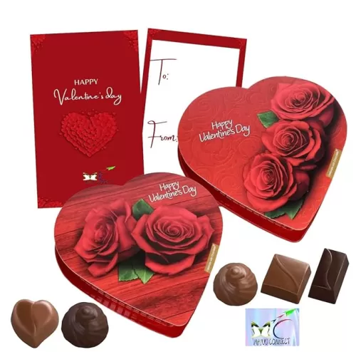 Assorted Elmer Chocolates in Heart-Shaped Boxes, Perfect Gifts(2 Pack) (Made in USA) TO FROM INCLUDED BY MAJUU CONNECT