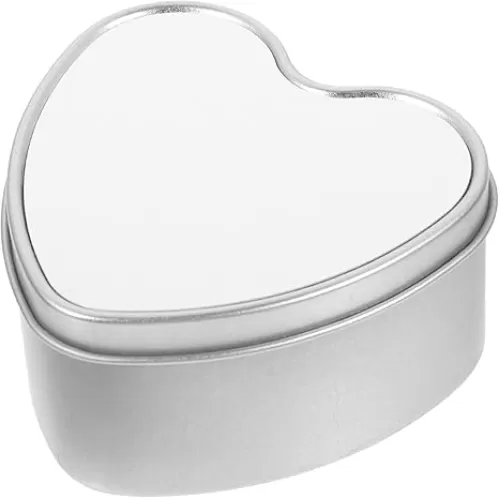 Box Sublimation Blank Tin Box Heart Shaped Tin Empty Tin Cans Candy Storage Tins Cookie Tins Heart Candy Containers Heart Candy Tin Empty Metal Tin Empty Tins Small Can Trend Iron