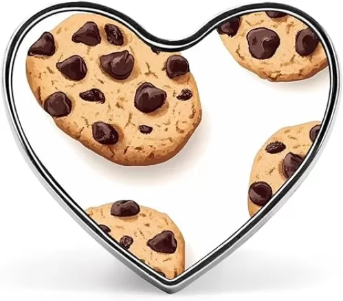 Chocolate Chip Cookies Heart-Shaped Brooch Pins Button Badges Decoration Hat Clothing Bag Accessories Gift