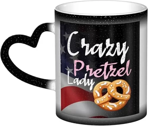 Crazy Pretzel Lad Magical Color Changing Mug Heart-Shaped Handle