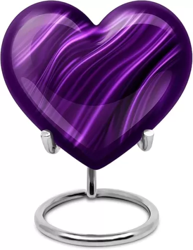 Cremation Urn Heart Shaped, Heart Urns for Human Ashes, Keepsake Decorative for Burial & Funeral Adult Remains, Best Memorial Gift for Men & Women, Small, 3 Inch