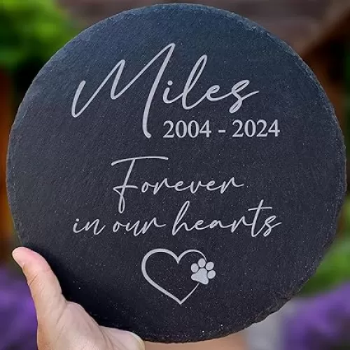 Dog Memorial Gifts for Loss of Dog, Cemetery Decorations for Grave, Pet Loss Sympathy Gift, Personalized Remembrance Garden Stone, Cat Lovers Dog Heaven Grave Markers Bereavement Headstone (A2)