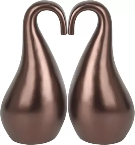 Double Urns for Human Ashes Adult Male Female, Companion Urns for Husband and Wife Together, Shape of Swan and Heart Urn for Human Ashes Adult Women Man (420 Cu/in Total)