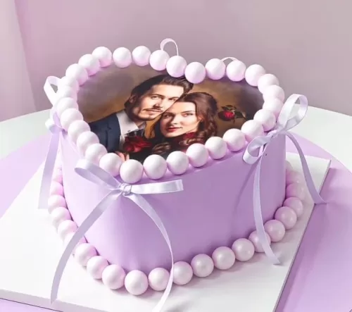 Edible Heart Images for Cake Decoration (8 Inch) (Non-Precut)
