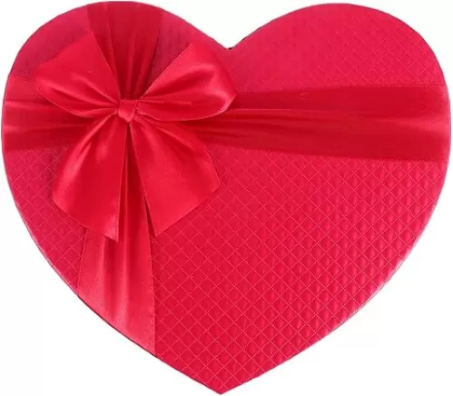 Empty Heart Shaped Box: Present Decorative Boxes with Lids - Gift for Mother