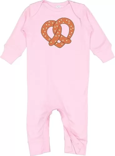 inktastic Heart-shaped Pretzel Baby Romper Coveralls