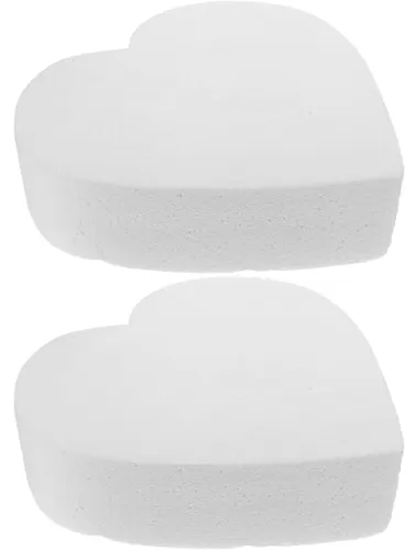 Luxshiny Valentines Foam Cake 8 Inch Heart Shaped Cake Dummies White Fake Cake Models Polystyrene Faux Cakes Modeling Decorating Photo Shoot Wedding Display Ceremony Birthday Anniversaries Decorations