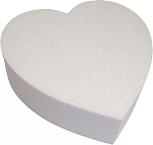 Oasis Supply Dummy Heart-Shaped Cake, 3" High x 10" Wide, White