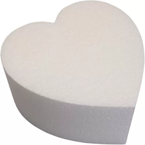 Oasis Supply Dummy Heart-Shaped Cake, 3" High x 6" Wide, White