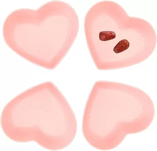 Pink Heart Bowl Heart Shaped Candy Bowl Set 4Pcs Ideal Valentine