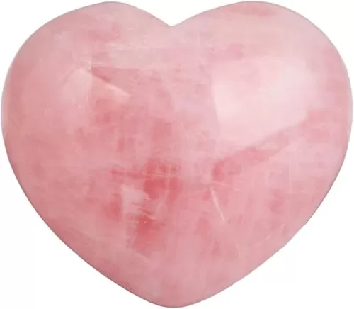 Rockcloud Healing Crystal Natural Rose Quartz Heart Love Carved Palm Worry Stone Chakra Reiki Balancing