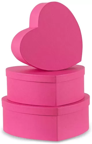 Soul & Lane Heart Shaped Boxes for Flowers - Set of 3 - Black, Large Cardboard Heart Gift Boxes for Presents with Lids, Ideal for Valentine