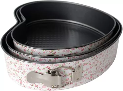 Springform Pan Heart Shape Cheesecake Pan Set of 3, Cake Pan Heart Baking Molds Accessories of Instapot, Pressure Cooker, 9 10 11 inch