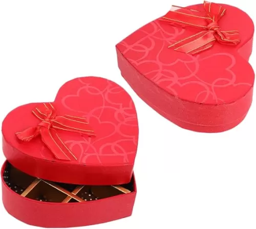 TOBBOMEY Valentine's Day Heart Shaped Boxes Empty Boxes for Chocolates Candy Treats