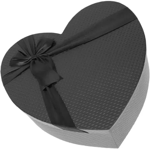 Valentines Day Flower Boxes for Arrangements Heart Shaped Boxes with Lids for Present Candy Box Flower Box for Floral Packaging Valentines Wedding Bridesmaid Black